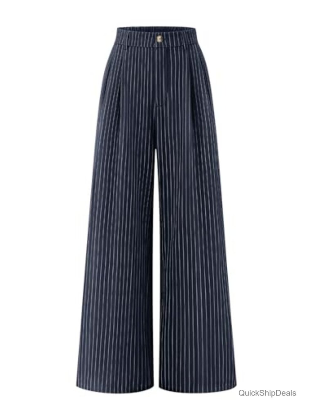 Wide Leg Striped Palazzo Pants High Waist Business Work Trousers